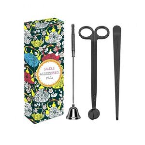 DANGSHAN Candle Accessory Set, Brass Renaissance Candle Snuffers Gift set New